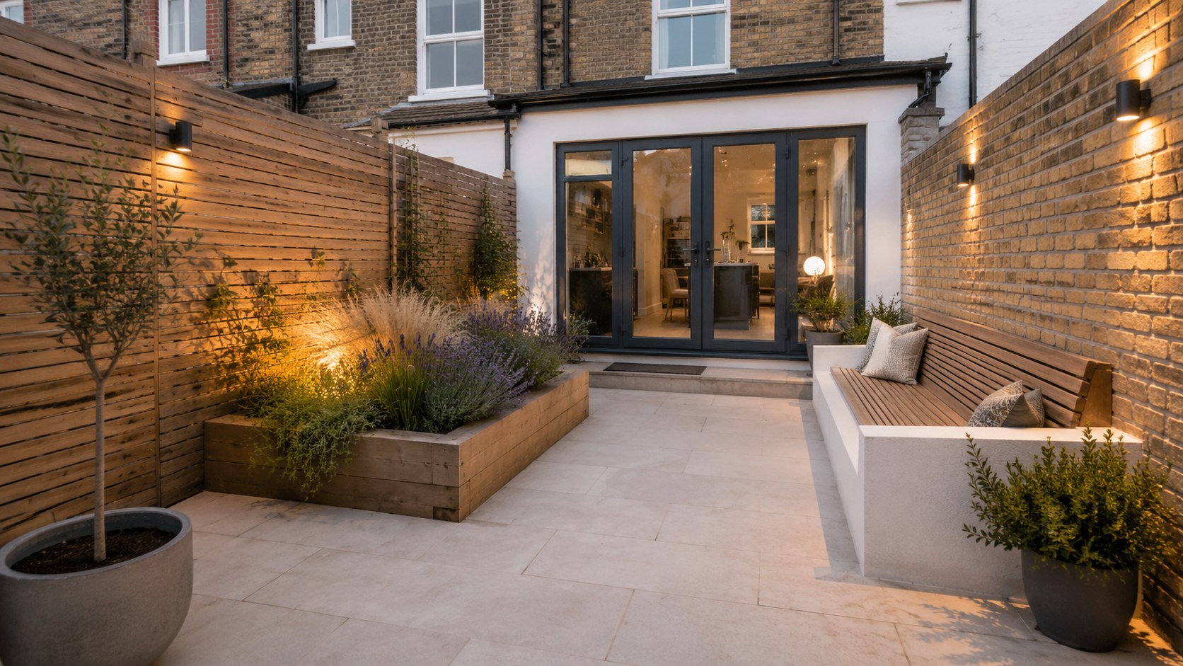 Small modern courtyard garden